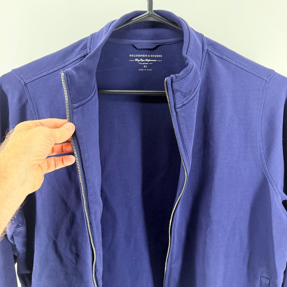 Holderness Bourne Timuquana Country Club Full Zip Mens XL Navy Golf Florida